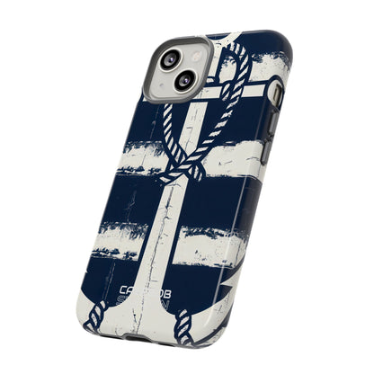 Strisce con ancora blu navy iPhone 14 - Tough