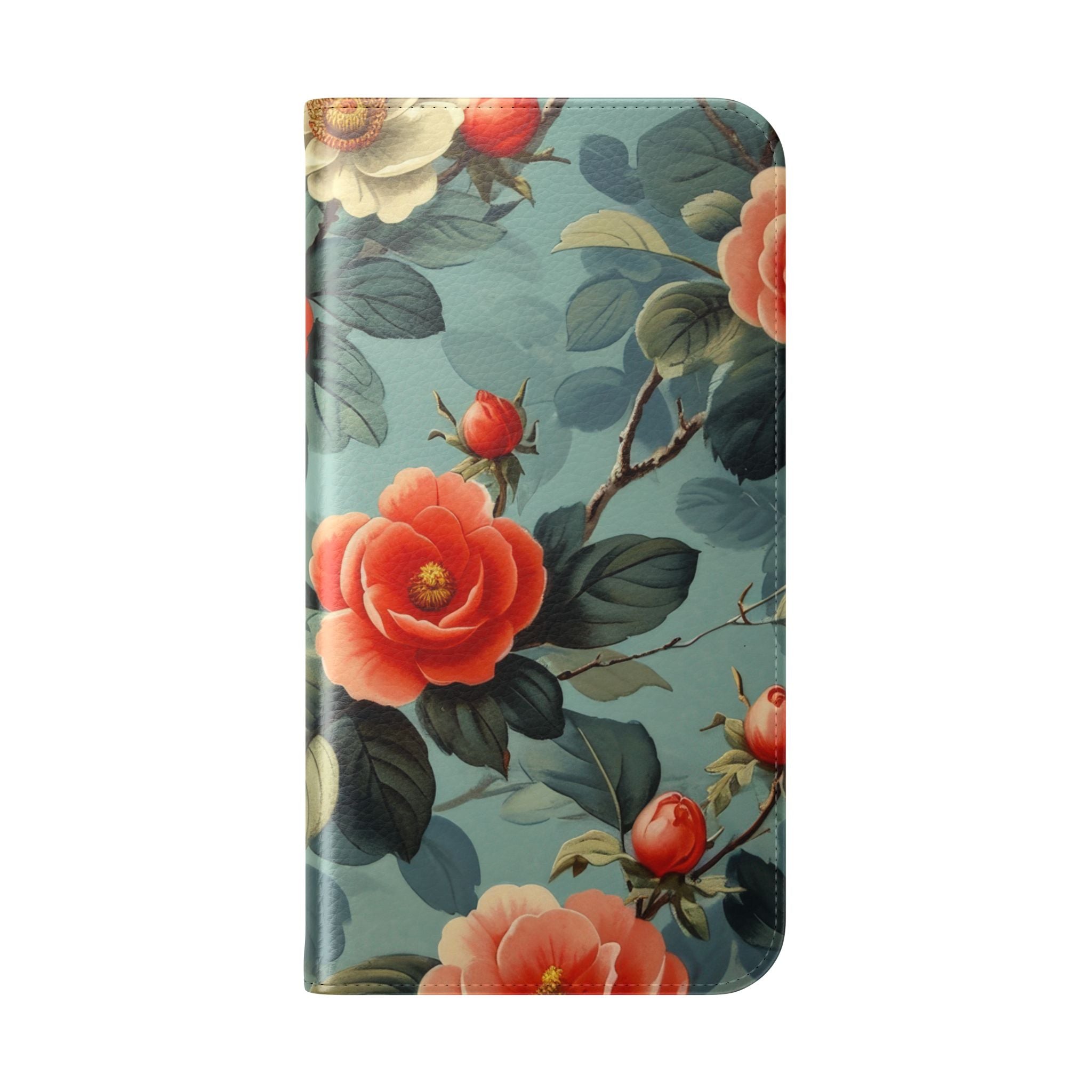 Pink Camellia - iPhone 15 Pro Max Case - Wallet