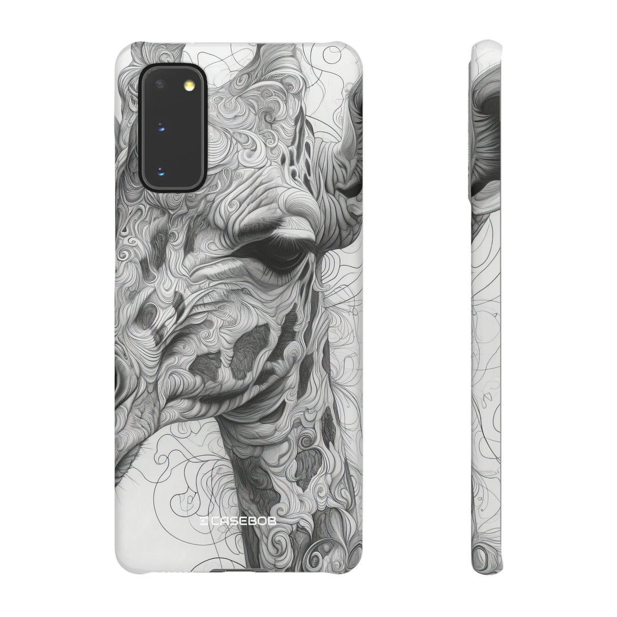 Monochrome Giraffe | Schlanke Handyhülle für Samsung