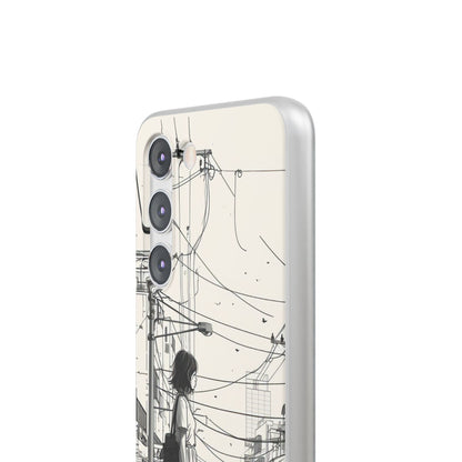 Urban Solitude Sketch | Flexible Phone Case for Samsung Galaxy