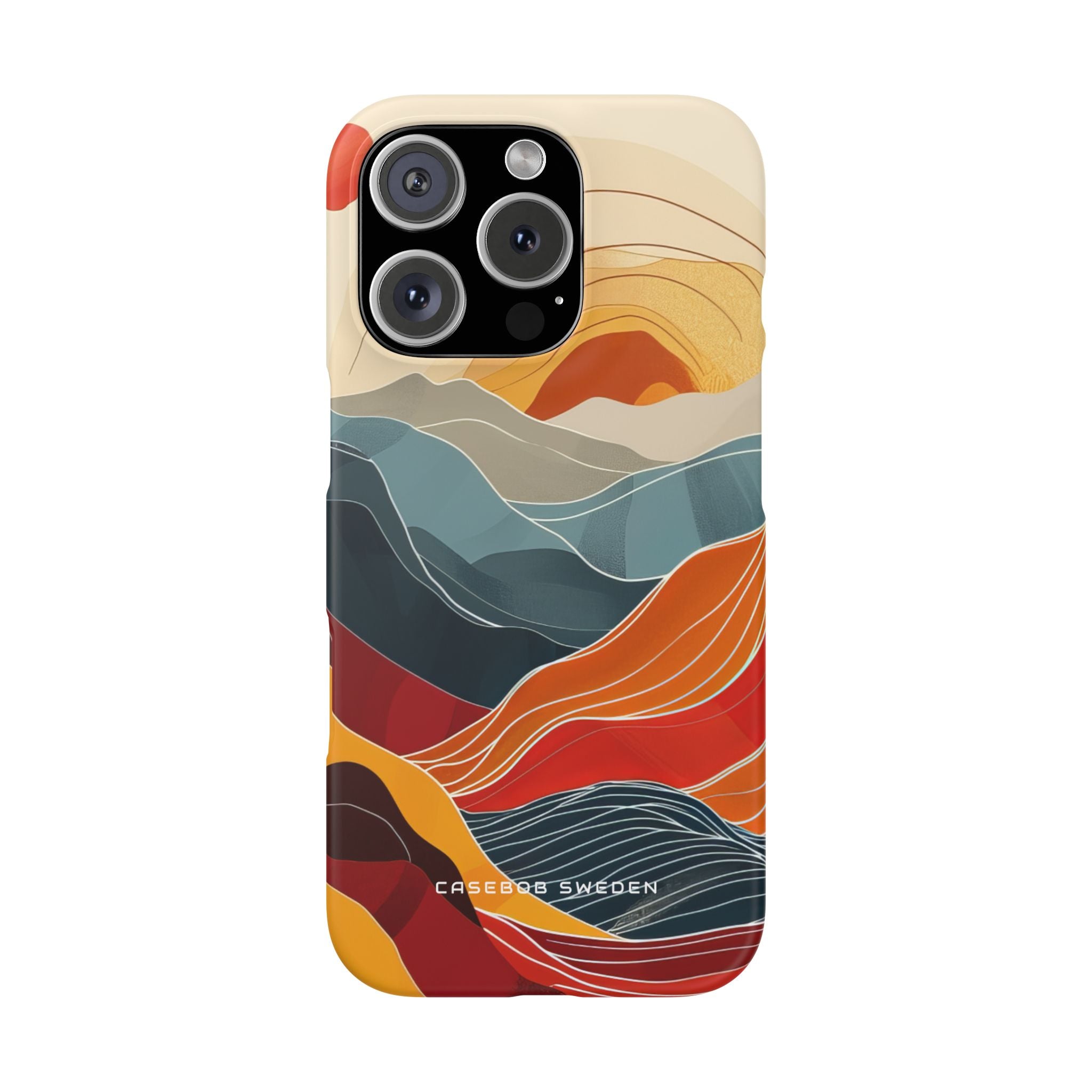 Harmonic Flow of Lines and Color iPhone 16 - Slim Phone Case