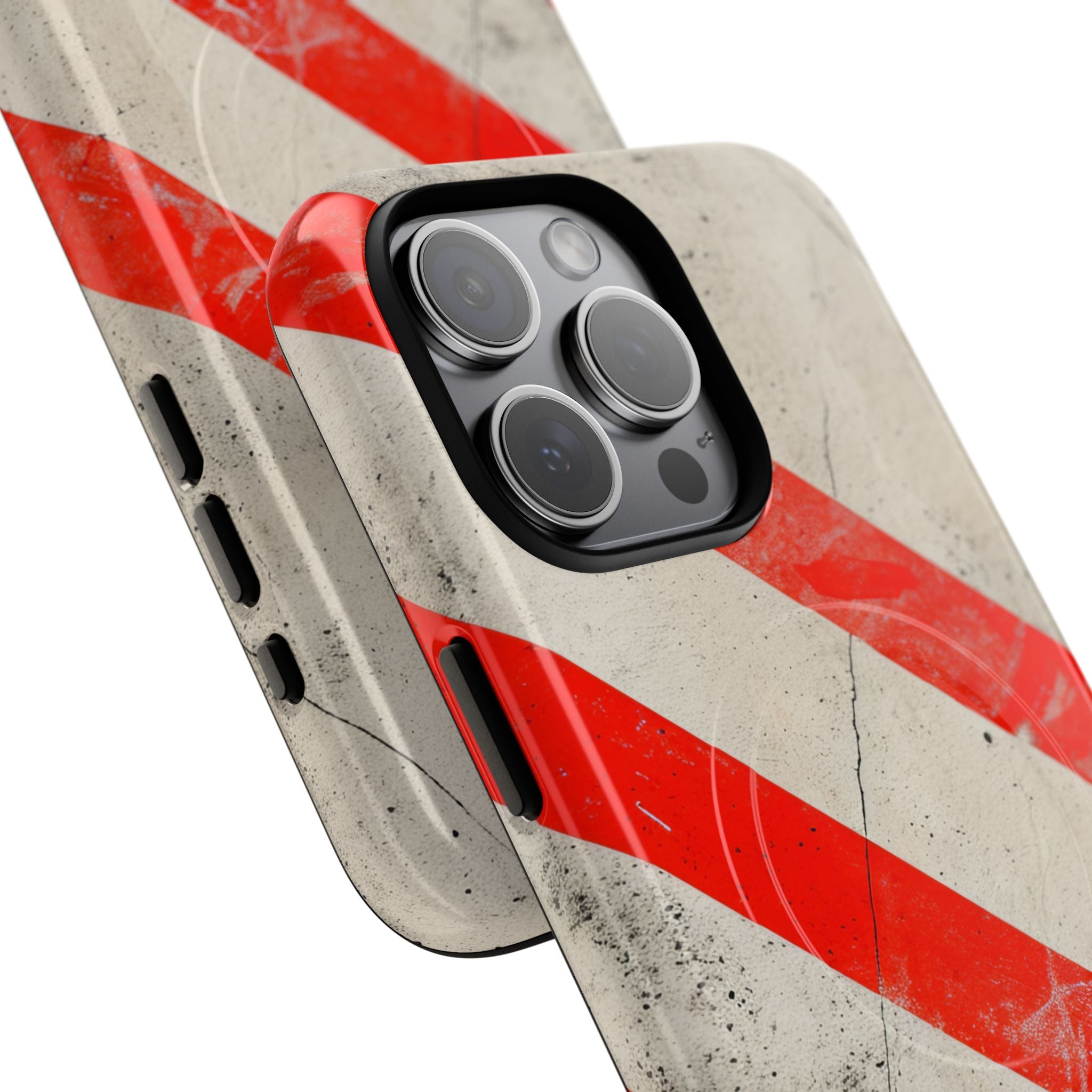 Striker Crimson Stripes iPhone 15 | Tough+ Phone Case