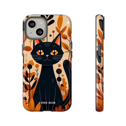Black Cat Glow iPhone 14 Case - Tough