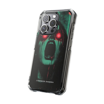 Haunting Glow of Gothic Eyes iPhone 15 - Clear Impact Phone Case