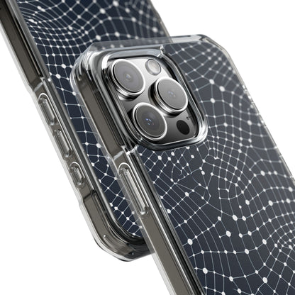 Warped Grid Web iPhone 16 - Impact Clear+
