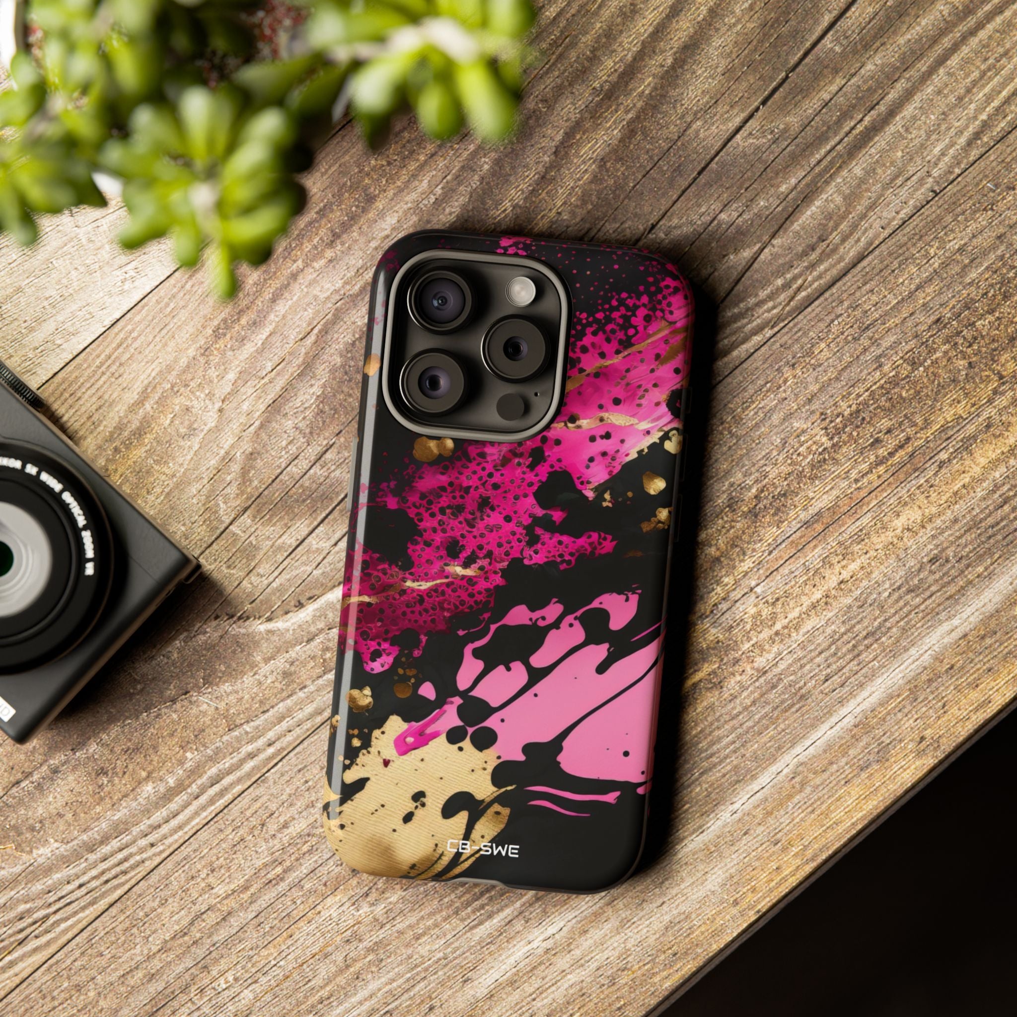 Dynamic Splatter Elegance - iPhone Case