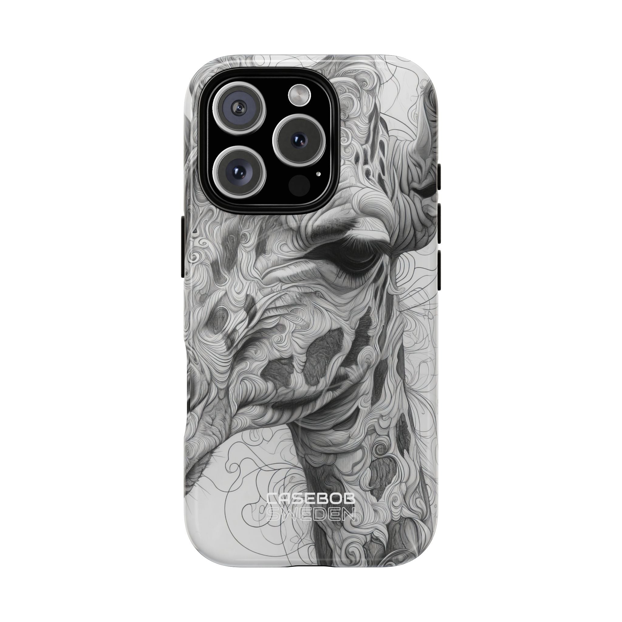 Swirling Giraffe Art iPhone 16 - Tough+