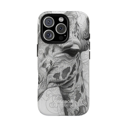 Swirling Giraffe Art iPhone 16 - Tough+
