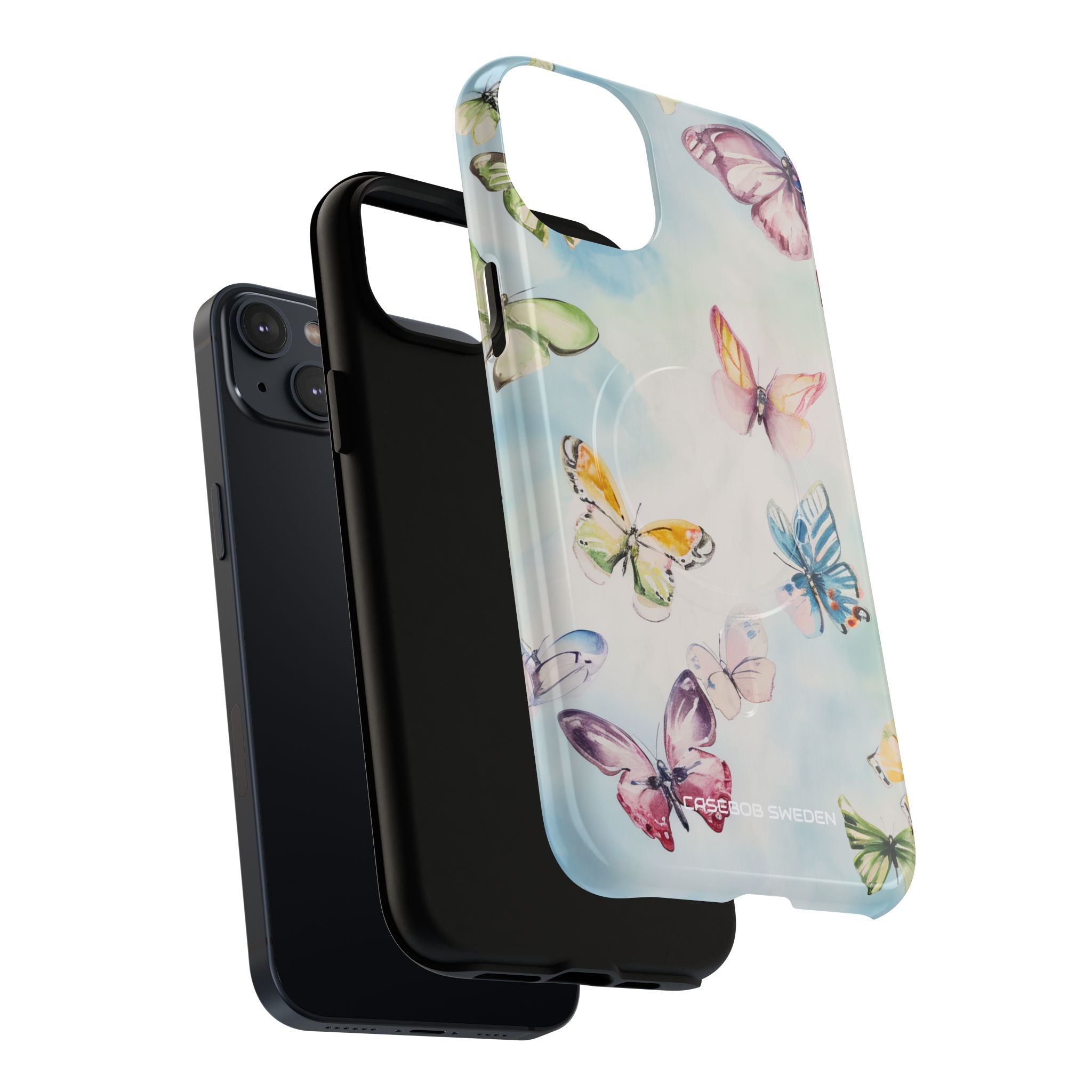 Watercolor Butterfly Bliss - Tough + MagSafe® iPhone 14 Phone Case