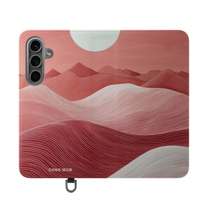White Orb Dunes - Samsung S24 Case - Wallet