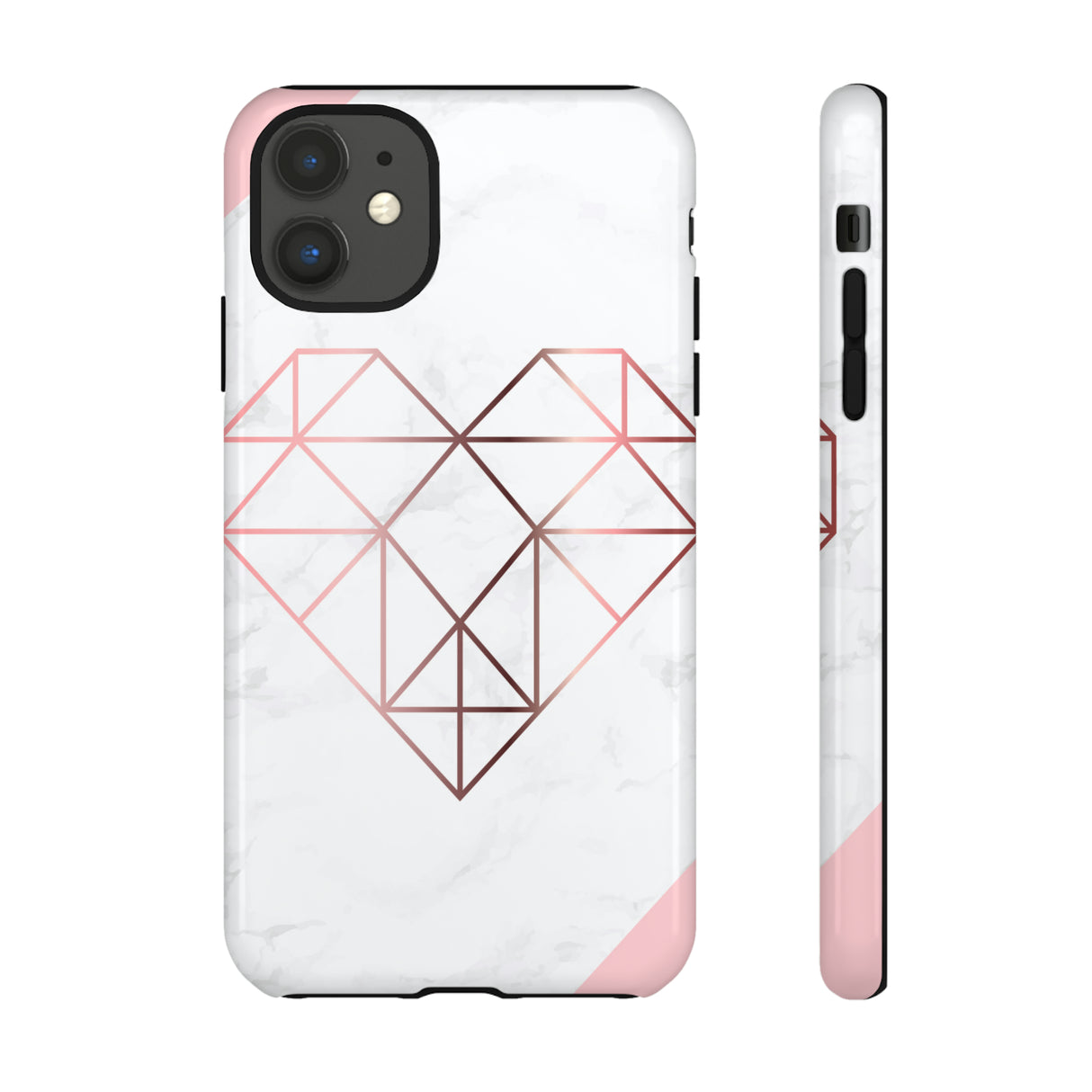 Heart Rose Gold - Protective Phone Case