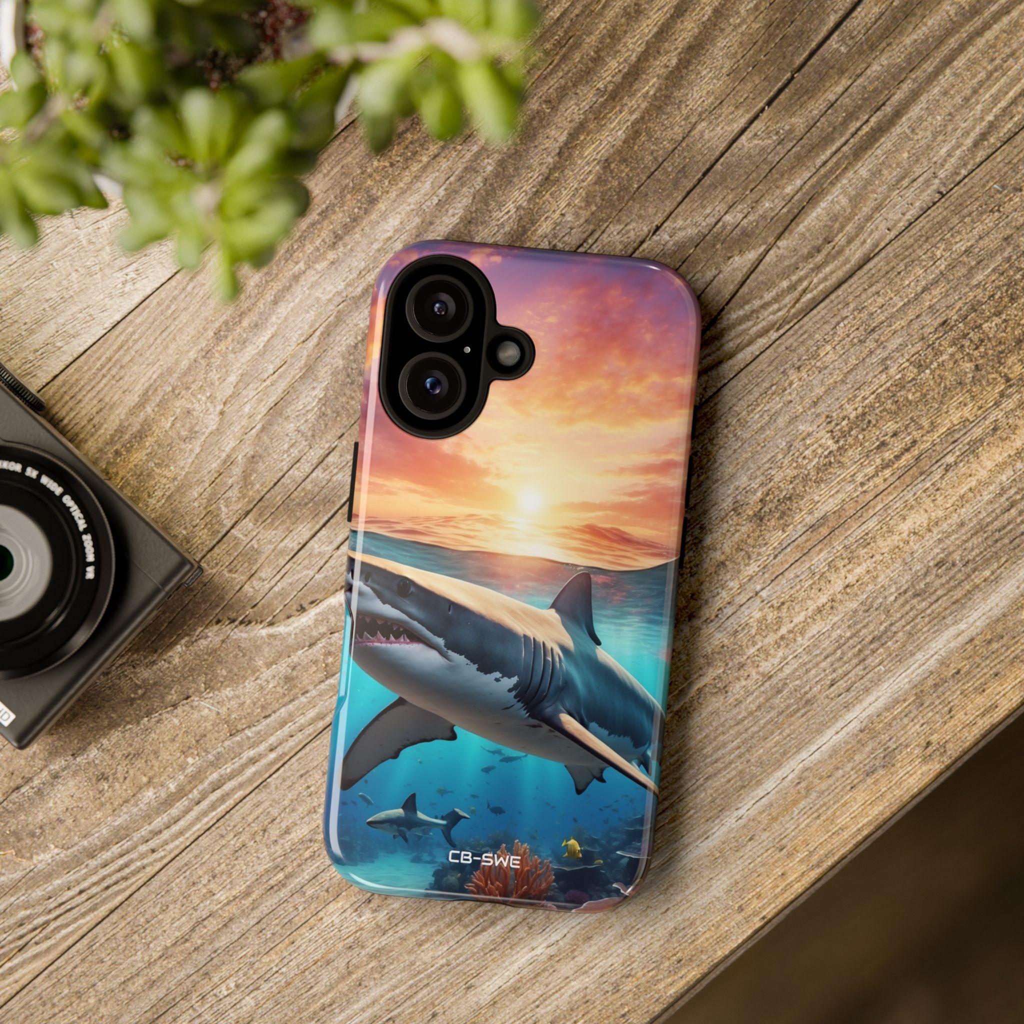 Shark Swims Through - iPhone Case