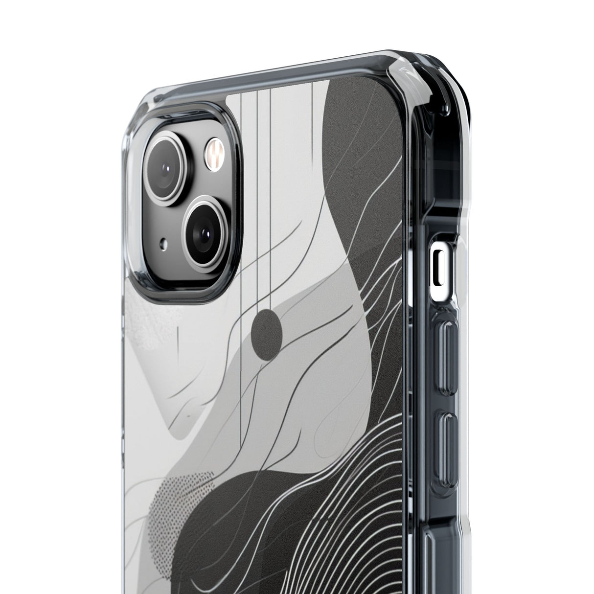 Monochrome Elegance - Phone Case for iPhone (Clear Impact - Magnetic)