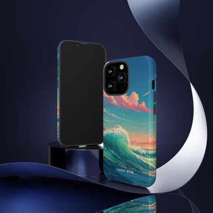 Turquoise Curl iPhone 13 Pro Case - Tough