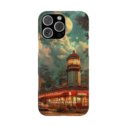 Vintage Moonlit Diner Fantasy iPhone 16 - Slim Phone Case