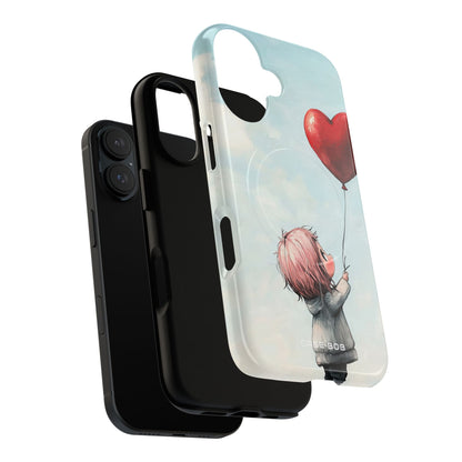 Heart Balloon Glow iPhone 16 Case - Tough+