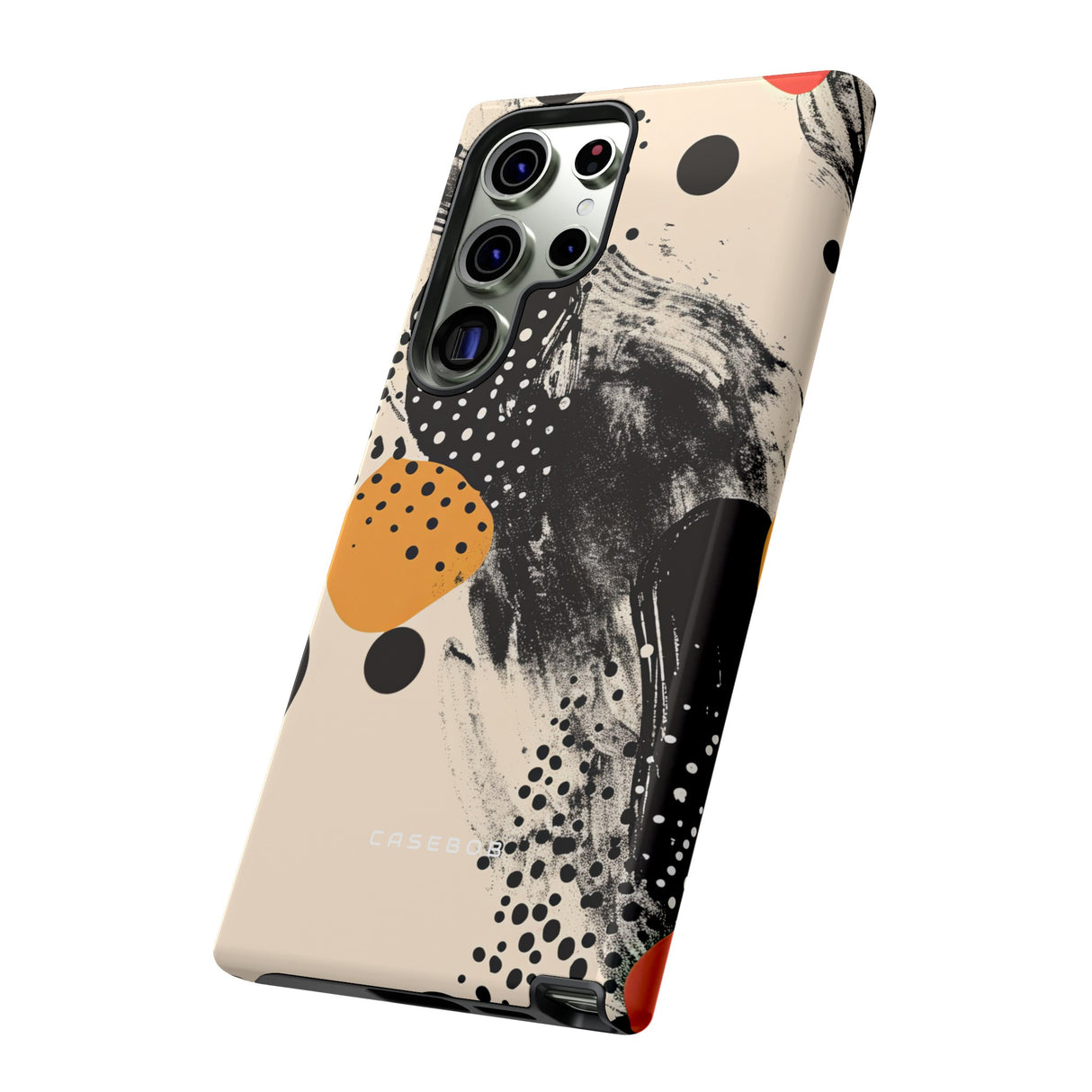 Black Dot Elegance - Protective Phone Case