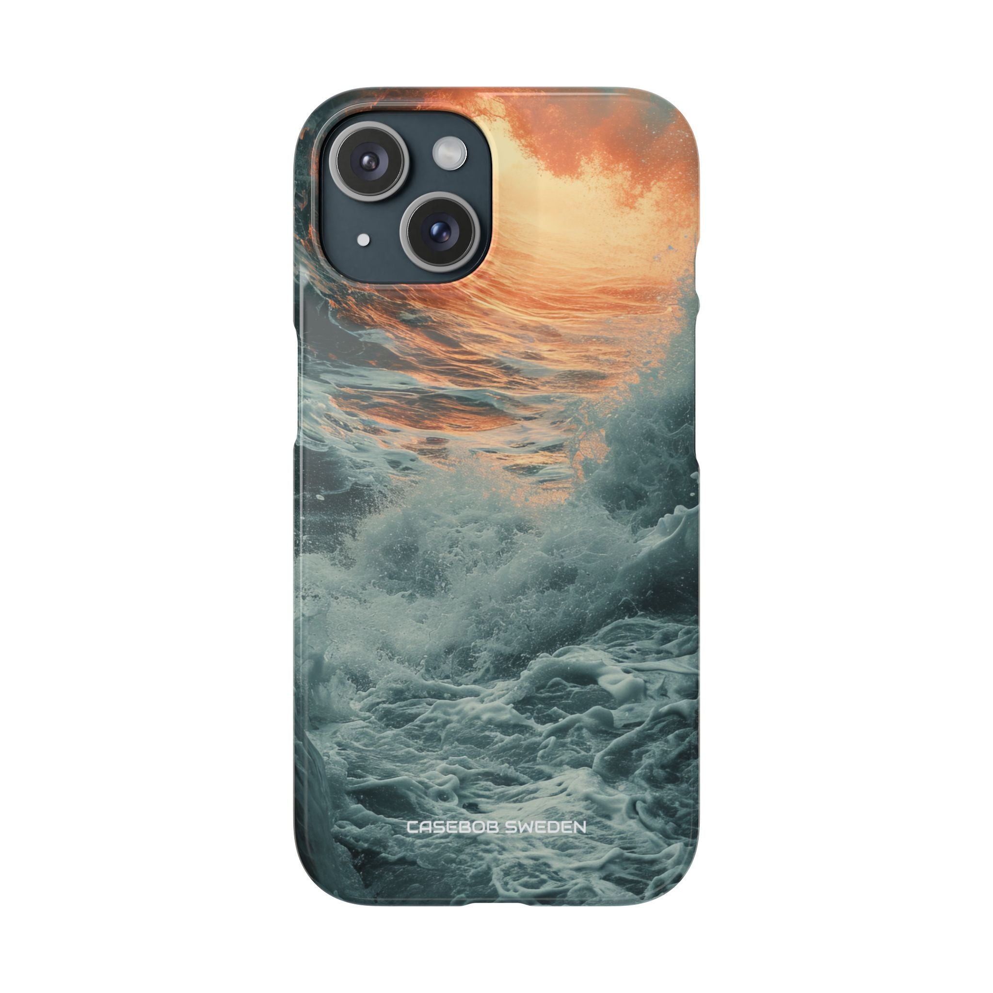 Fiery Wave Power - Slim iPhone 15 Phone Case