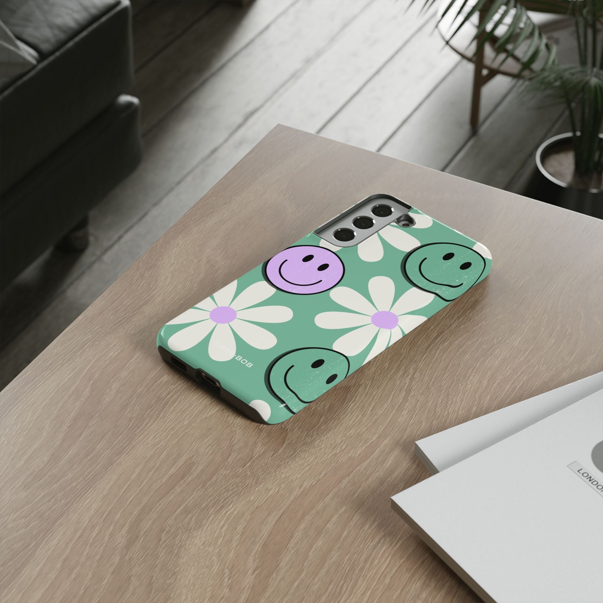 Smiley Daisy Glow Samsung S22 Plus Case - Tough
