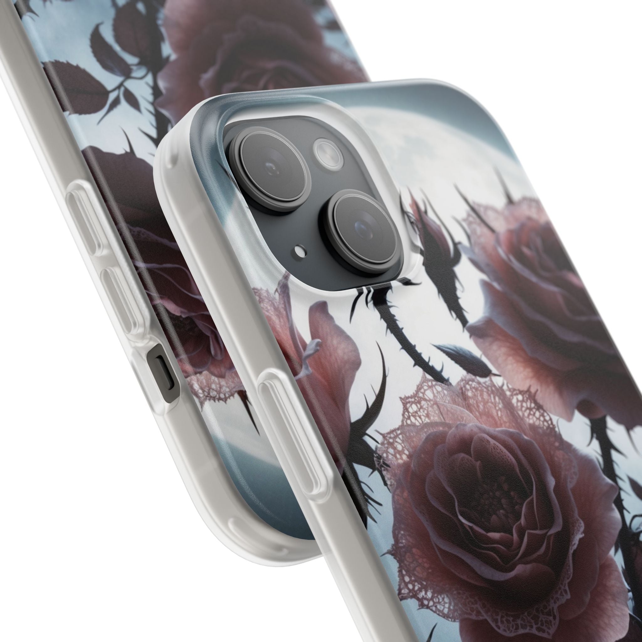 Luminous Rose Thorns iPhone 15 Case - Soft