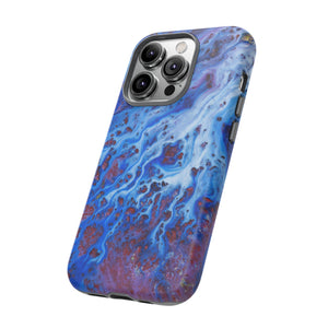 Ice Blue River Ink Art iPhone Case (Protective) Phone Case