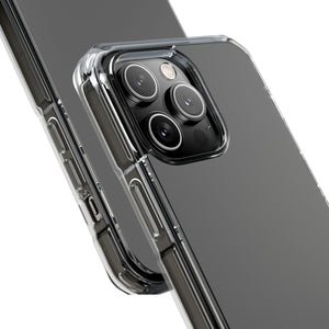 Granitgrau | Handyhülle für iPhone (Clear Impact Case – Magnetisch) 