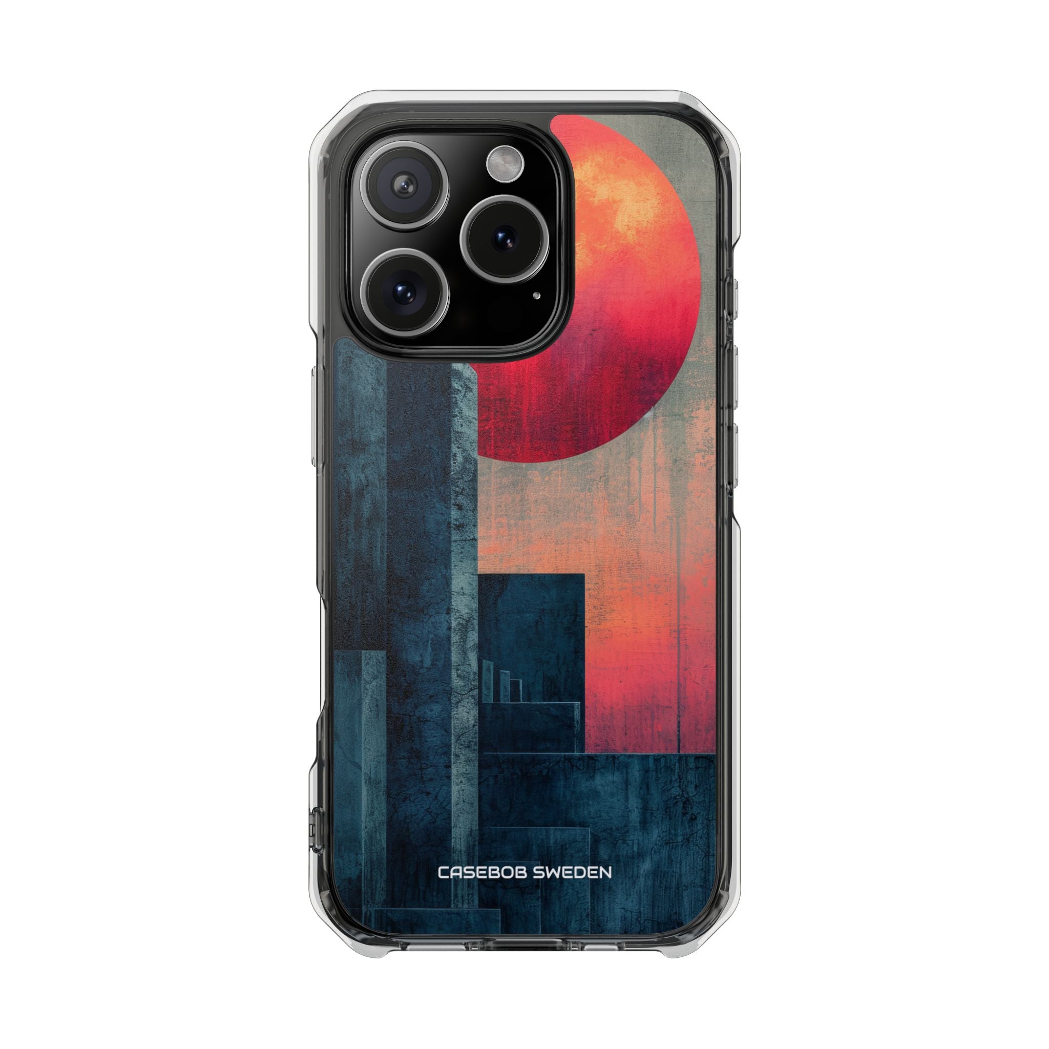 Abstract Geometric Skyline - Clear Impact iPhone 16 Phone Case