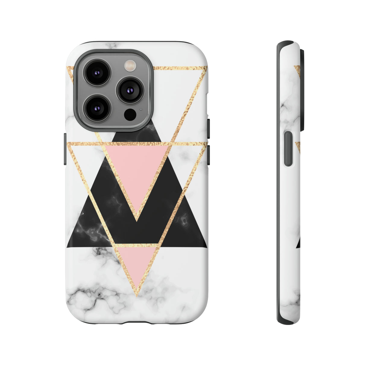 Marble Triangles - Protective Phone Case