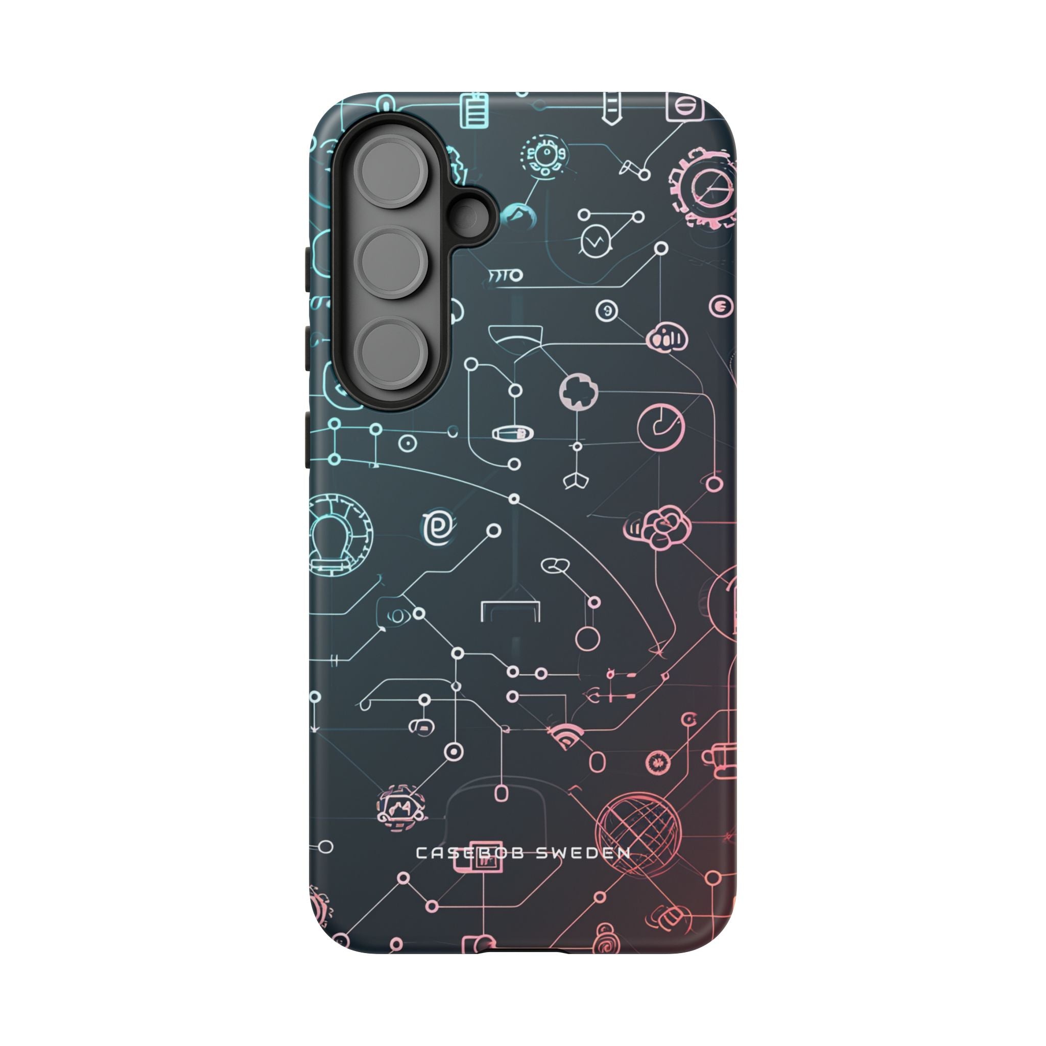 Futuristic Gradient Connectivity Network Samsung S25 - Tough Phone Case