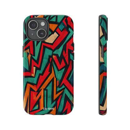 Vivid Geometry Dance - iPhone Case
