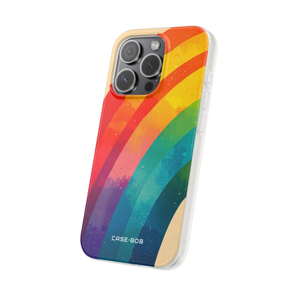 Textured Rainbow Arc iPhone 15 Pro Case - Soft