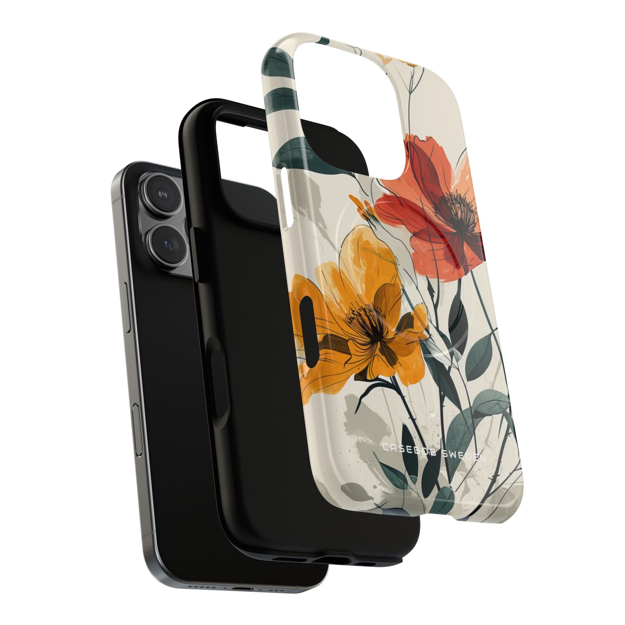 Elegant Floral Harmony iPhone 16 | Tough+ Phone Case