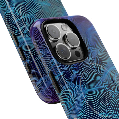 Neon Waves Flow iPhone 16 - Tough+