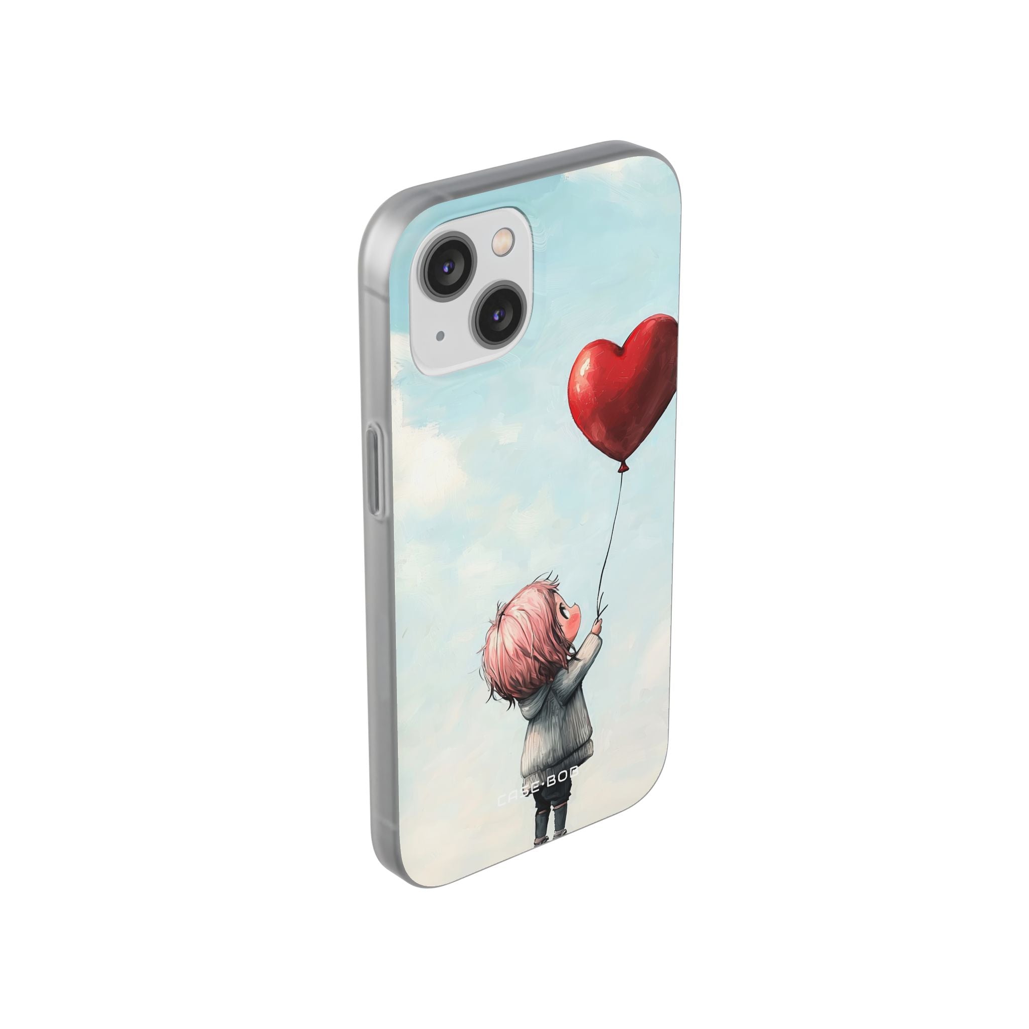 Heart Balloon Glow iPhone 14 Case - Soft