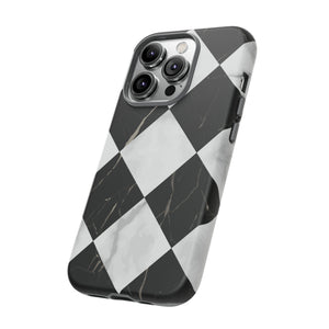 Check Marble - Protective Phone Case