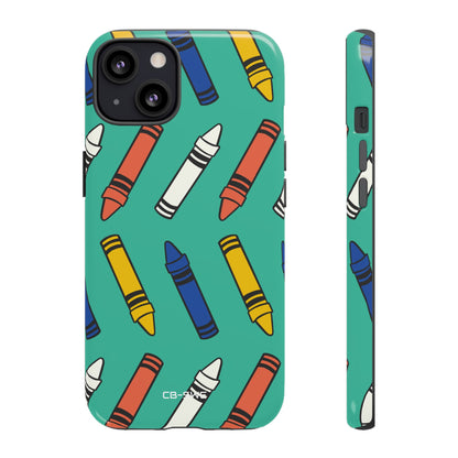 Crayons Dance Playfully - iPhone Case
