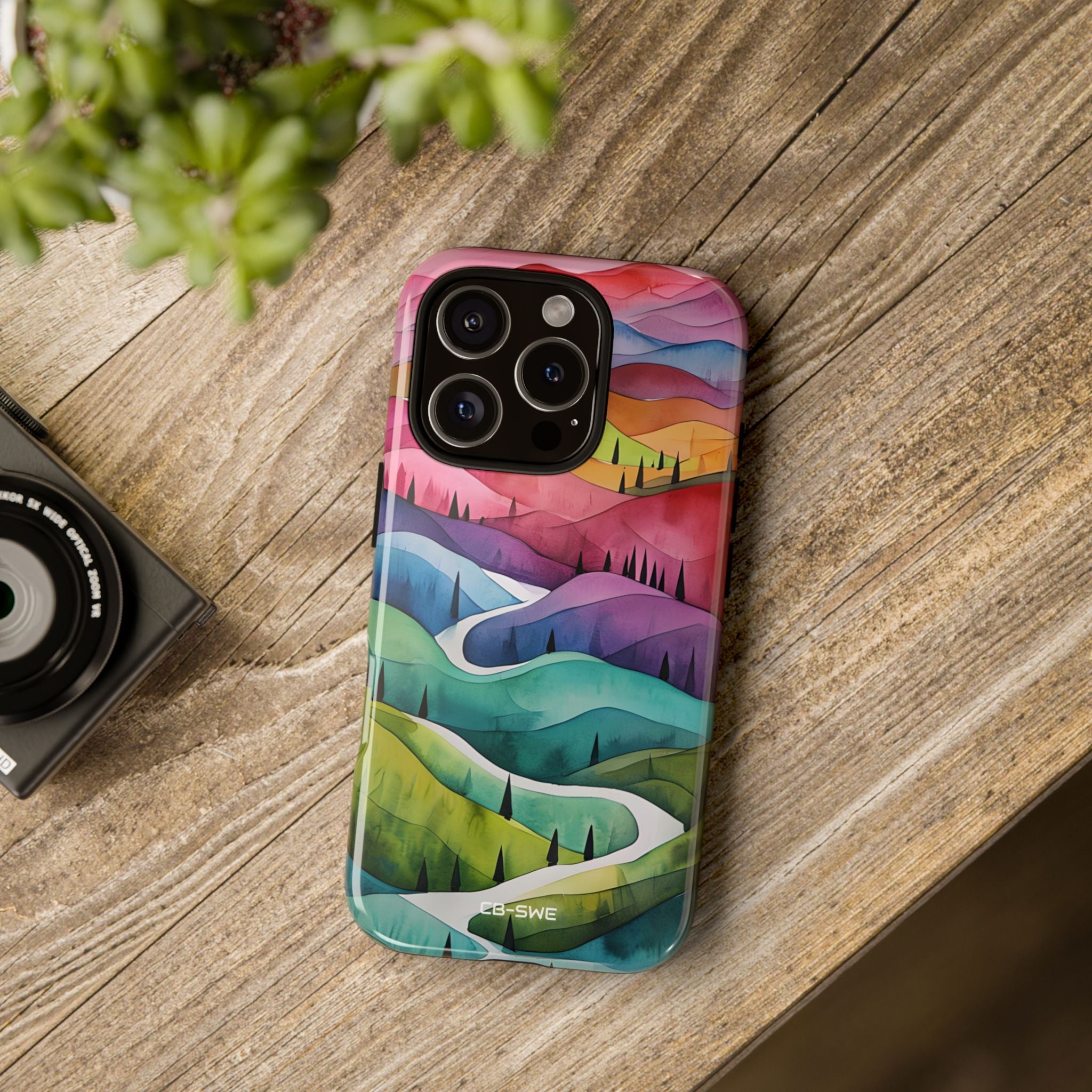 Whimsical Colorful Valleys - iPhone Case