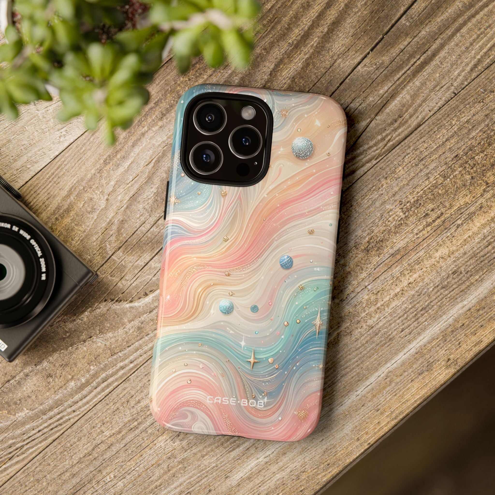 Iridescent Swirls iPhone 16 Pro Max Case - Tough