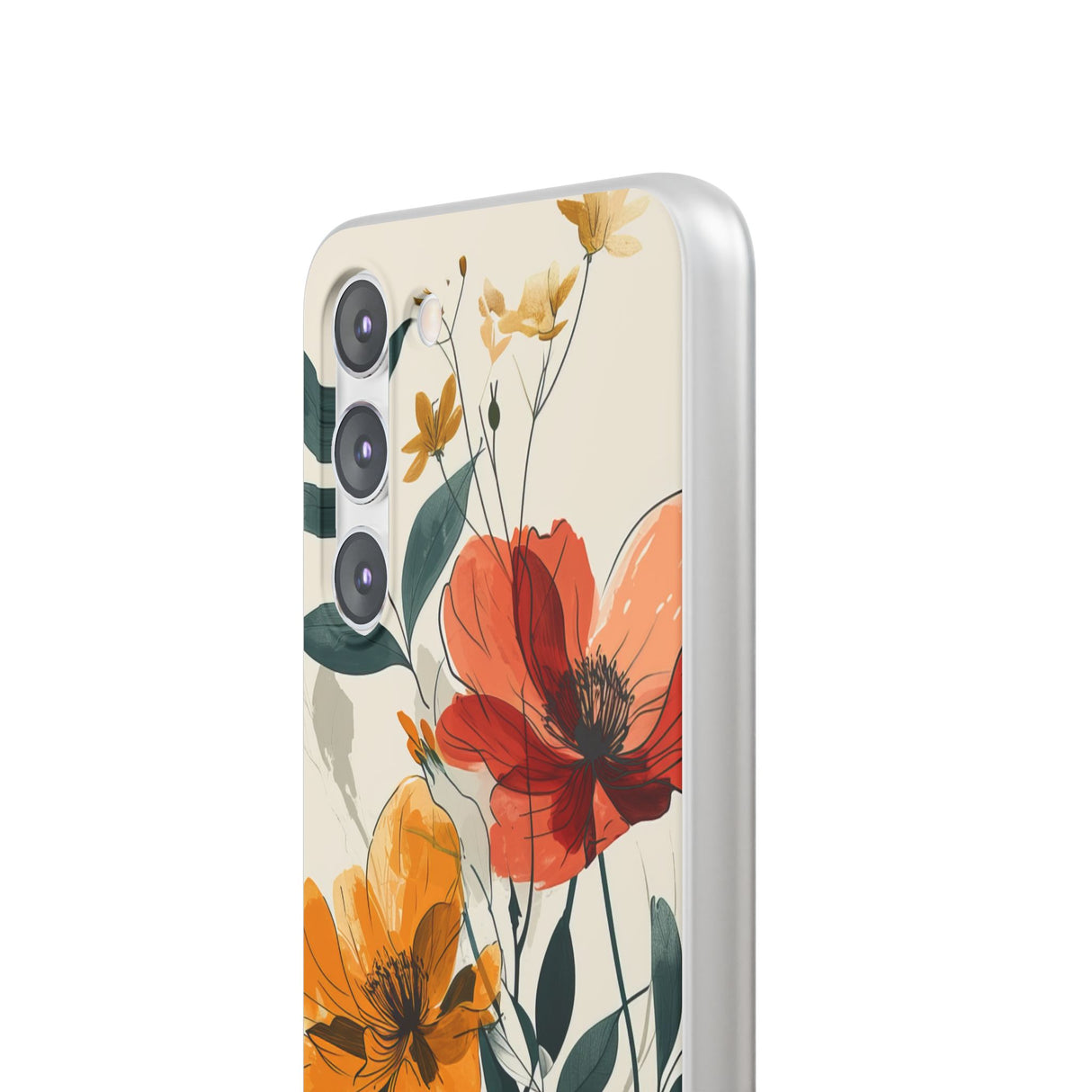 Serene Floral Harmony | Flexible Phone Case for Samsung Galaxy