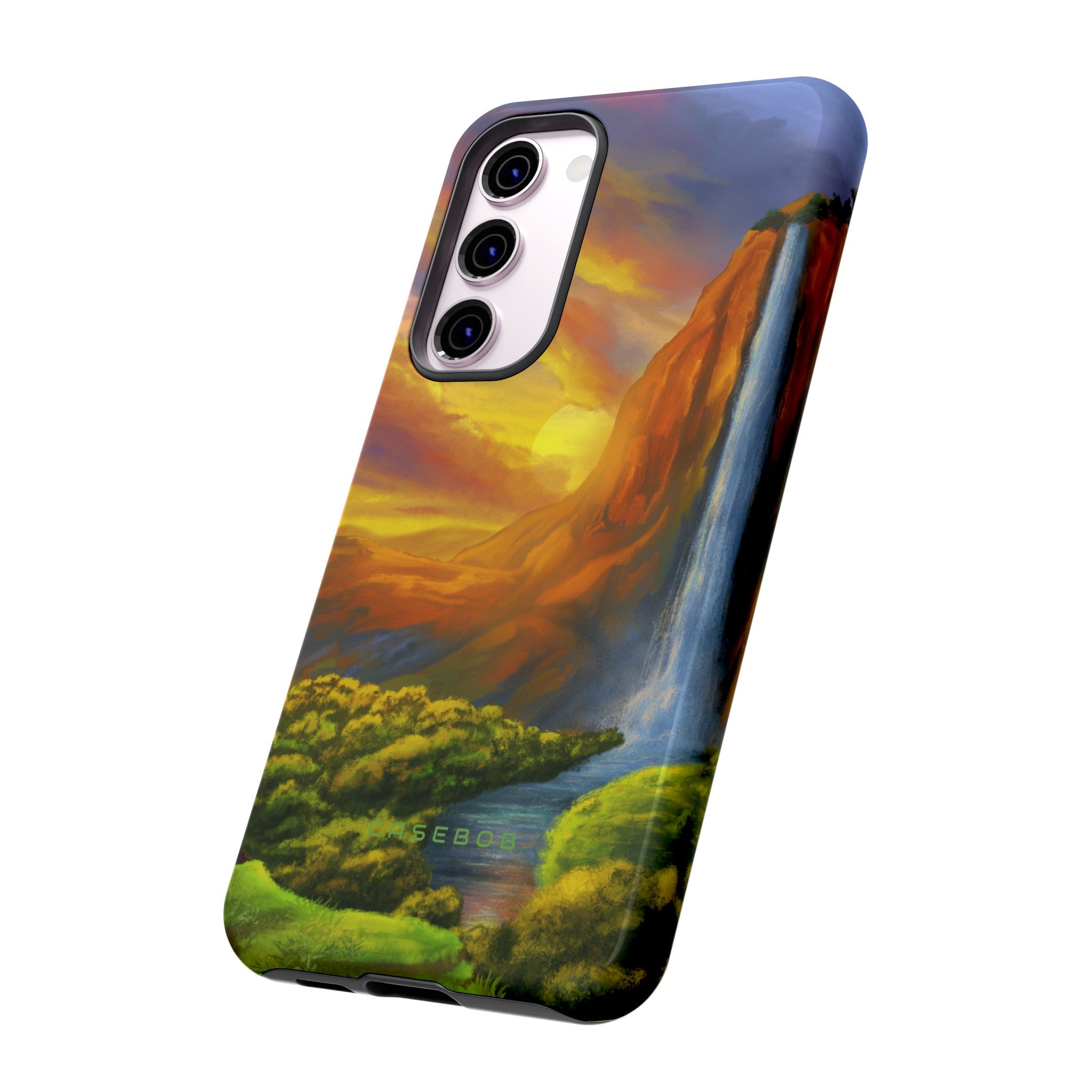 Fantasy Landscape with Waterfall - Protective Phone Case