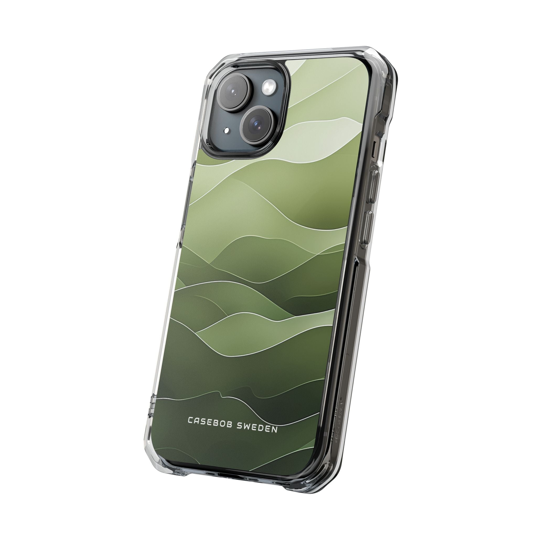 Gradient Emerald Drift iPhone 15 - Clear Impact Phone Case