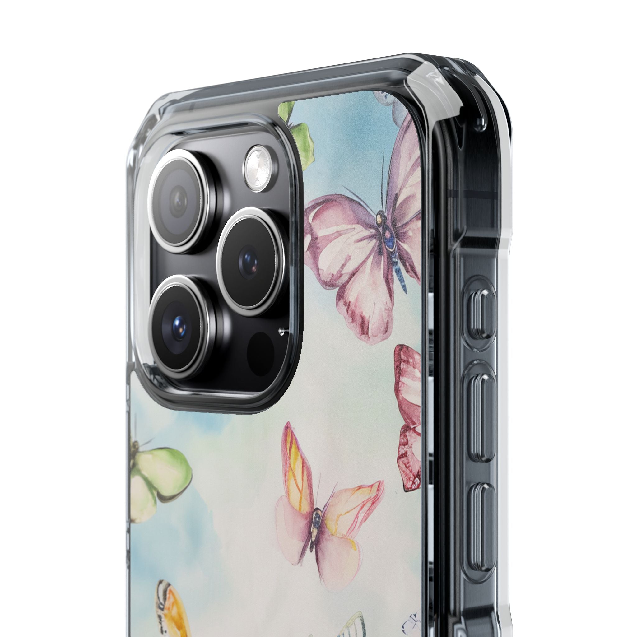 Watercolor Butterfly Bliss - Clear Impact iPhone 15 Phone Case