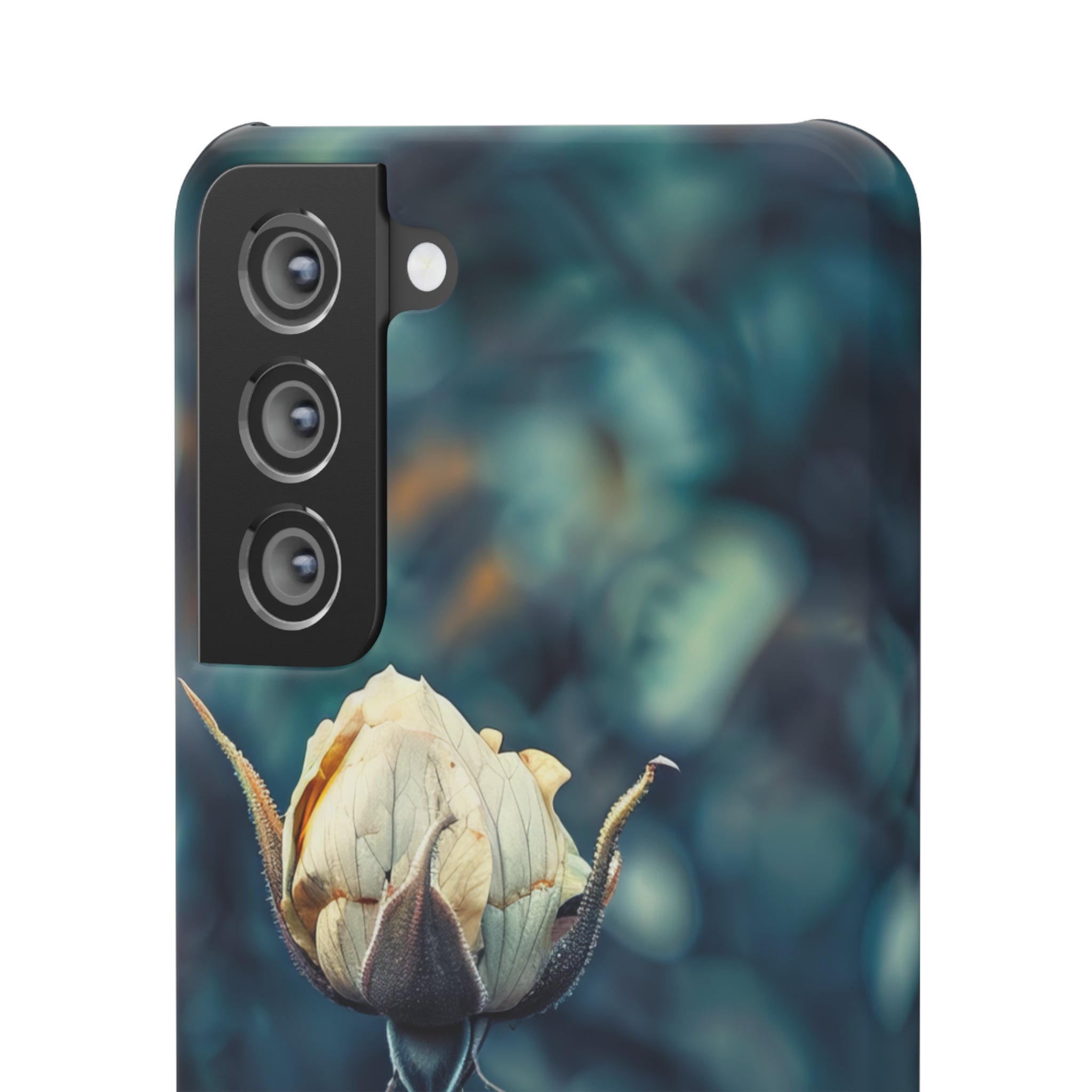 Teal Rosebud Serenade | Slim Phone Case for Samsung