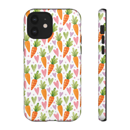 Carrots Embrace Hearts - iPhone Case
