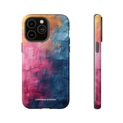 Blue Pink Abstract - Tough iPhone 14 Phone Case