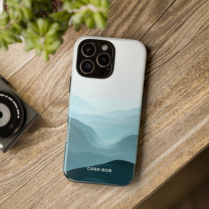 Teal Mist Mountains iPhone 16 Pro Max Case - Tough