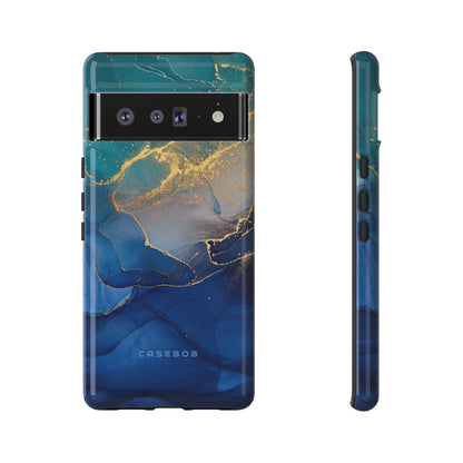 Blue Alcohol Ink - Protective Phone Case