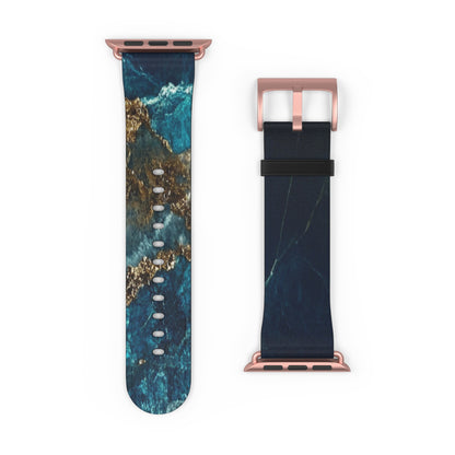 Golden Fracture Teal - Watch Band