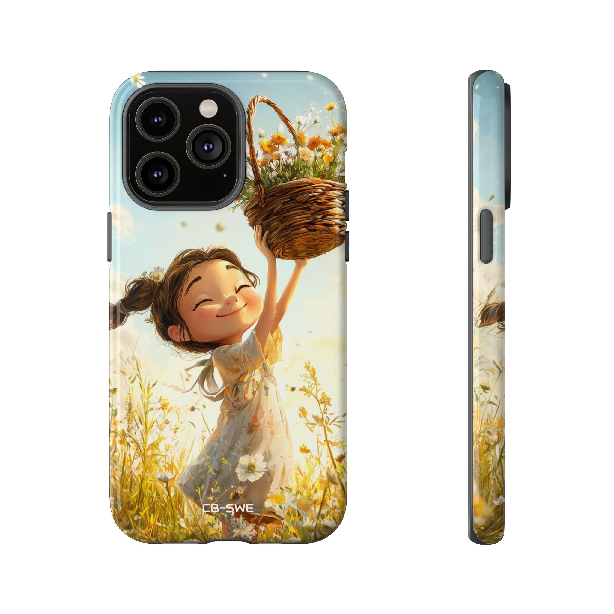 Joyful Girl Leaps - iPhone Case