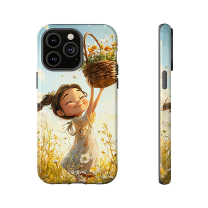 Joyful Girl Leaps - iPhone Case